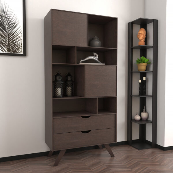 MUEBLE APARADOR MELAPAK MONTECARLO WENGUE CON CAJONES 167 cm X 83 cm X 36.5 cm - Imagen 3