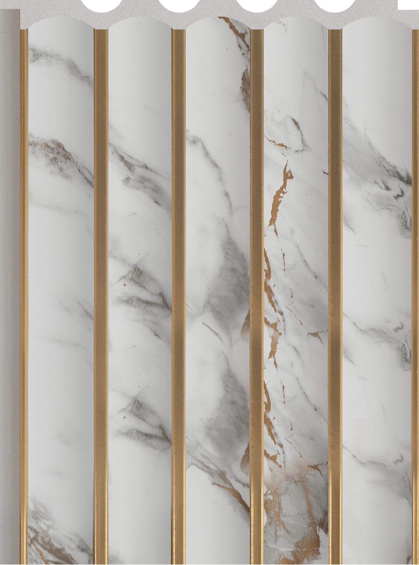 WALL PANEL WPC CARRARA GOLD ONDAS - Imagen 2