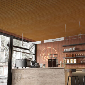 CIELO RASO DECORATIVO PISOPAK CASTAÑO ENTABLADO  290X25CM 8 MM